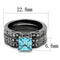 Wedding Ring Sets TK2748 Light Black Stainless Steel Ring with AAA Grade CZ