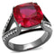 Wedding Ring Sets TK2760 Light Black Stainless Steel Ring in Ruby