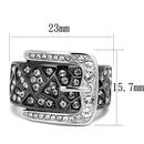 Wedding Ring Sets TK2769 Two-Tone Stainless Steel Ring with Crystal