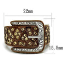 Wedding Ring Sets TK2770 Two Tone Light Brown Stainless Steel Ring with Crystal