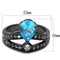 Wedding Ring Sets TK2775 Light Black Stainless Steel Ring with AAA Grade CZ