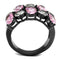 Wedding Ring Sets TK2776 Light Black Stainless Steel Ring with AAA Grade CZ