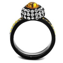 Wedding Ring Sets TK2783 Two-Tone - Stainless Steel Ring with Crystal