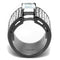 Wedding Ring Sets TK2798 Light Black Stainless Steel Ring with CZ