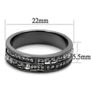 Wedding Ring Sets TK2799 Stainless Steel Ring with Top Grade Crystal