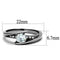 Wedding Ring Sets TK2833 Stainless Steel Ring with AAA Grade CZ