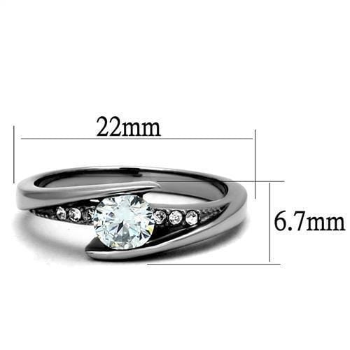 Wedding Ring Sets TK2833 Stainless Steel Ring with AAA Grade CZ