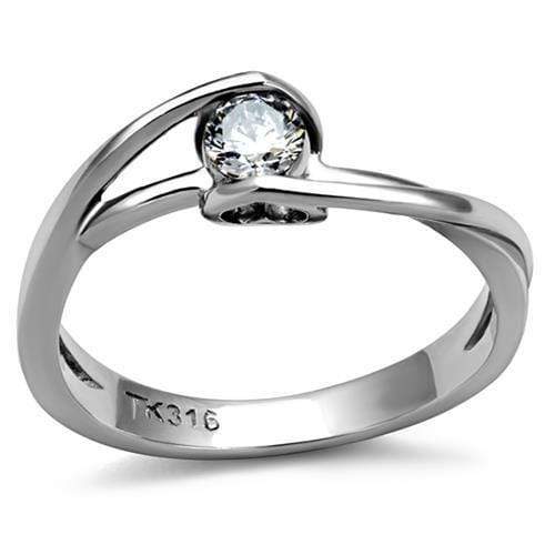 Wedding Ring Sets TK2835 Stainless Steel Ring with AAA Grade CZ