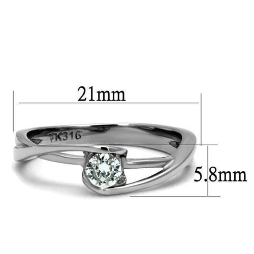 Wedding Ring Sets TK2835 Stainless Steel Ring with AAA Grade CZ