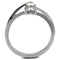 Silver Jewelry Rings Wedding Ring Sets TK2835 Stainless Steel Ring with AAA Grade CZ Alamode Fashion Jewelry Outlet