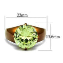 Wedding Ring Sets TK2839 Coffee light Stainless Steel Ring with CZ