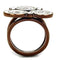 Wedding Ring Sets TK2841 Coffee light Stainless Steel Ring with Crystal