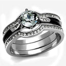 Wedding Ring Sets TK2843 Stainless Steel Ring with Top Grade Crystal