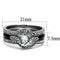 Silver Jewelry Rings Wedding Ring Sets TK2843 Stainless Steel Ring with Top Grade Crystal Alamode Fashion Jewelry Outlet