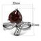 Wedding Ring Sets TK2863 Stainless Steel Ring with AAA Grade CZ in Garnet