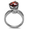 Wedding Ring Sets TK2863 Stainless Steel Ring with AAA Grade CZ in Garnet