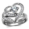 Wedding Ring Sets TK2868 Stainless Steel Ring with AAA Grade CZ