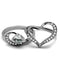 Wedding Ring Sets TK2868 Stainless Steel Ring with AAA Grade CZ