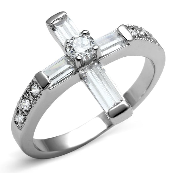 Wedding Ring Sets TK2871 Stainless Steel Ring with AAA Grade CZ