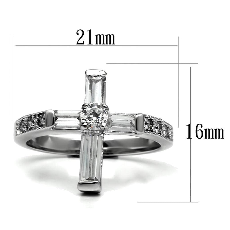 Wedding Ring Sets TK2871 Stainless Steel Ring with AAA Grade CZ