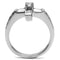 Wedding Ring Sets TK2871 Stainless Steel Ring with AAA Grade CZ