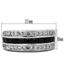 Wedding Ring Sets TK2872 Stainless Steel Ring with CZ