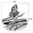 Wedding Ring Sets TK2875 Stainless Steel Ring with AAA Grade CZ