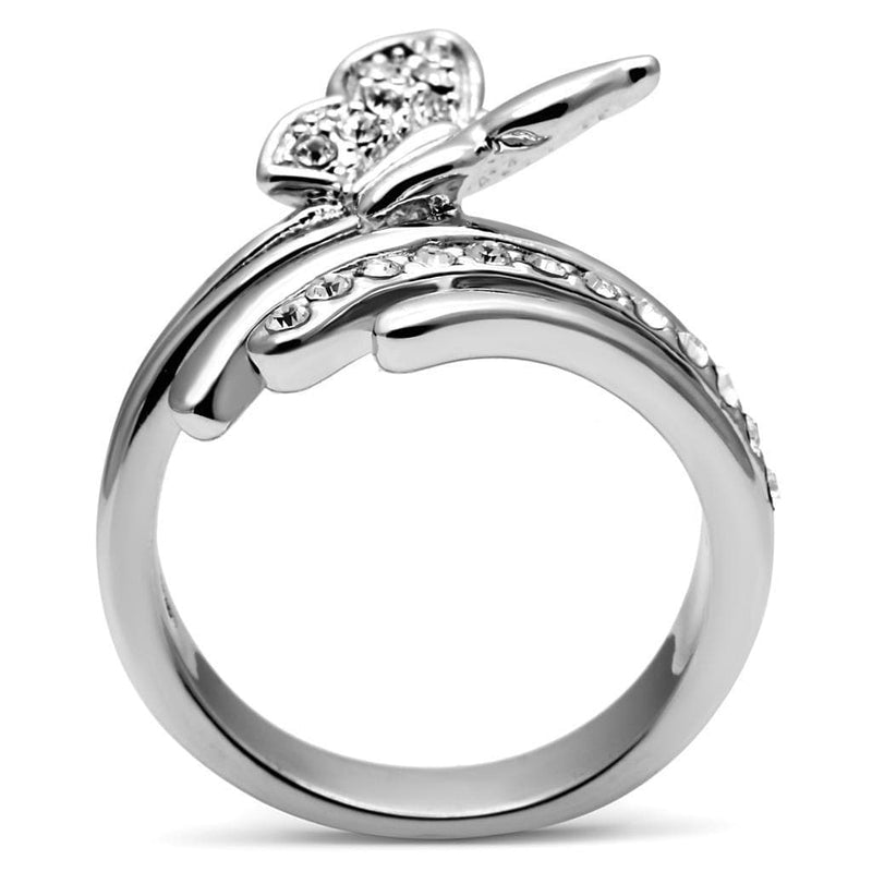 Wedding Ring Sets TK2875 Stainless Steel Ring with AAA Grade CZ