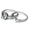 Wedding Ring Sets TK2878 Stainless Steel Ring with AAA Grade CZ