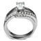 Wedding Ring Sets TK2879 Stainless Steel Ring with AAA Grade CZ