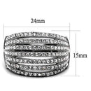 Wedding Ring Sets TK2901 Stainless Steel Ring with Top Grade Crystal