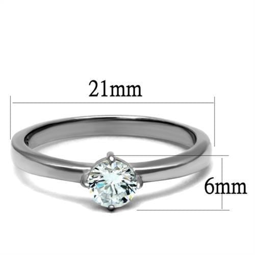 Wedding Ring Sets TK2903 Stainless Steel Ring with AAA Grade CZ