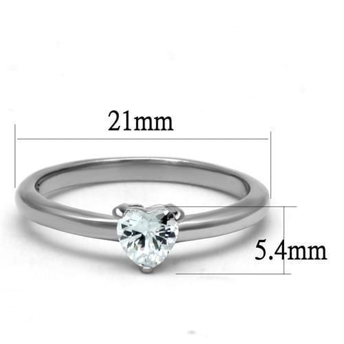 Wedding Ring Sets TK2904 Stainless Steel Ring with AAA Grade CZ