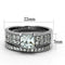 Wedding Ring Sets TK2915 Stainless Steel Ring with AAA Grade CZ