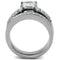 Wedding Ring Sets TK2915 Stainless Steel Ring with AAA Grade CZ