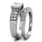 Wedding Ring Sets TK2915 Stainless Steel Ring with AAA Grade CZ