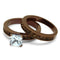 Wedding Ring Sets TK2954 Coffee light Stainless Steel Ring with CZ