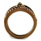 Wedding Ring Sets TK2956 Coffee light Stainless Steel Ring in Olivine color