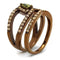 Wedding Ring Sets TK2956 Coffee light Stainless Steel Ring in Olivine color