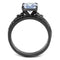 Wedding Ring Sets TK2970 Light Black Stainless Steel Ring with AAA Grade CZ