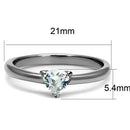 Wedding Ring Sets TK2978 Stainless Steel Ring with AAA Grade CZ