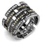 Wedding Ring Sets TK2987 Stainless Steel Ring with Top Grade Crystal