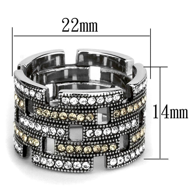 Wedding Ring Sets TK2987 Stainless Steel Ring with Top Grade Crystal