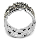 Wedding Ring Sets TK2987 Stainless Steel Ring with Top Grade Crystal