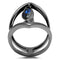 Wedding Ring Sets TK2990 Light Black Stainless Steel Ring in London Blue