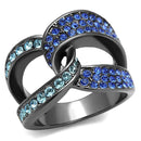 Wedding Ring Sets TK2994 Stainless Steel Ring with Top Grade Crystal