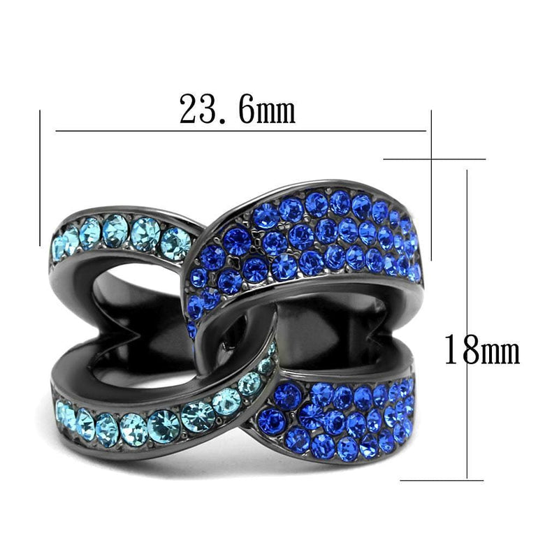 Wedding Ring Sets TK2994 Stainless Steel Ring with Top Grade Crystal