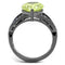 Wedding Ring Sets TK2997 Light Black Stainless Steel Ring with AAA Grade CZ