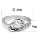 Wedding Ring Sets TK3022 Stainless Steel Ring with AAA Grade CZ