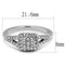 Silver Jewelry Rings Wedding Ring Sets TK3023 Stainless Steel Ring with Top Grade Crystal Alamode Fashion Jewelry Outlet